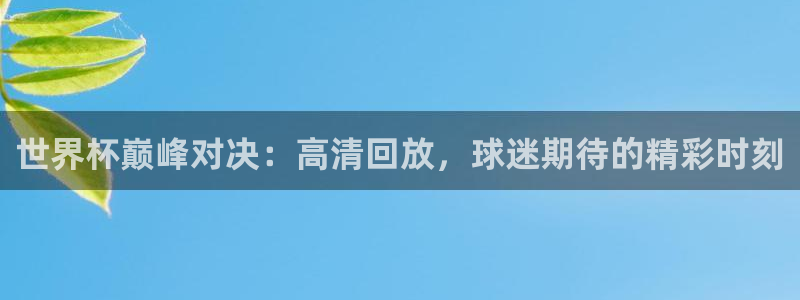 欧洲世界杯预选赛：世界杯巅峰对决：高清回放，球迷期待的精彩时刻